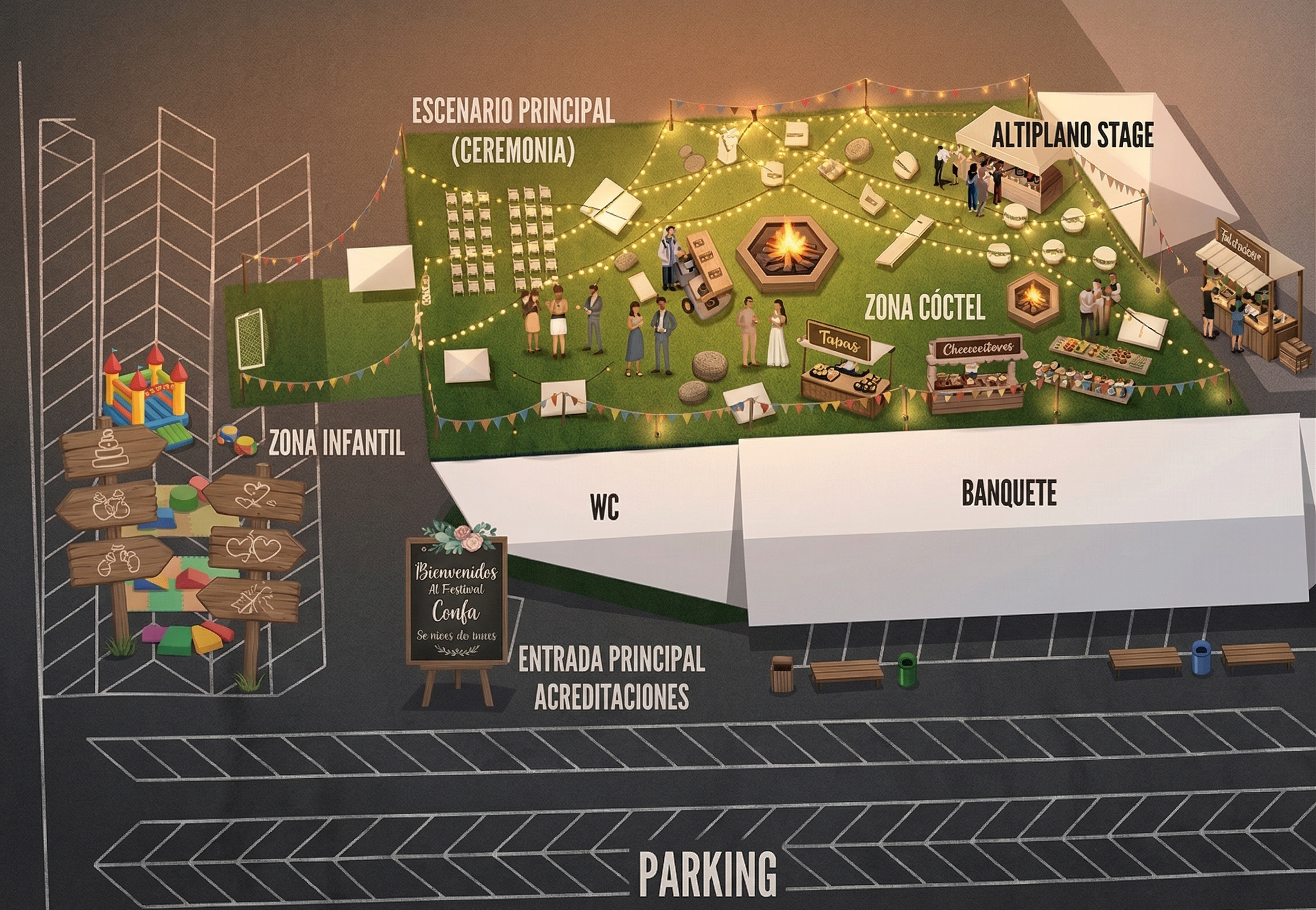 Plano del recinto - Salón de Celebraciones Media Luna